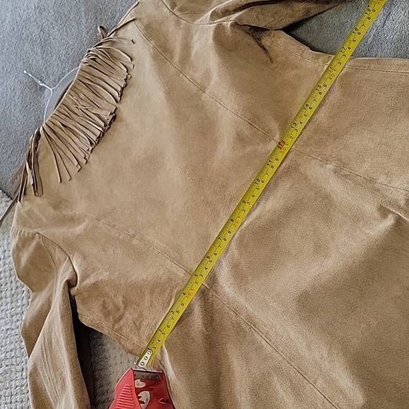 Suede Long Fringe Coat - Picture 4 of 8